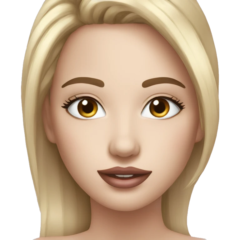 Tête avec faux cils et ongles  emoji
