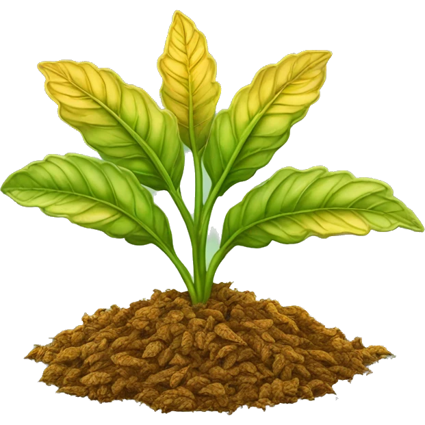 Golden tobacco plants in field emoji
