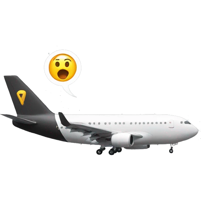 shocked emoji airplane emoji
