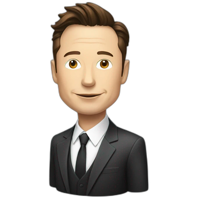 elon musk with a suit standing  emoji