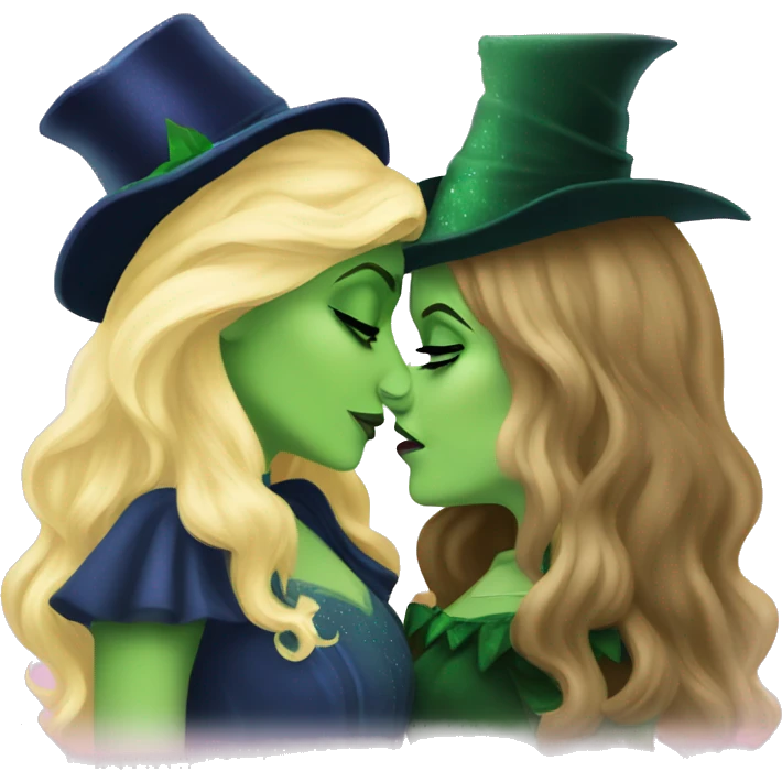 elphaba and glinda kissing emoji