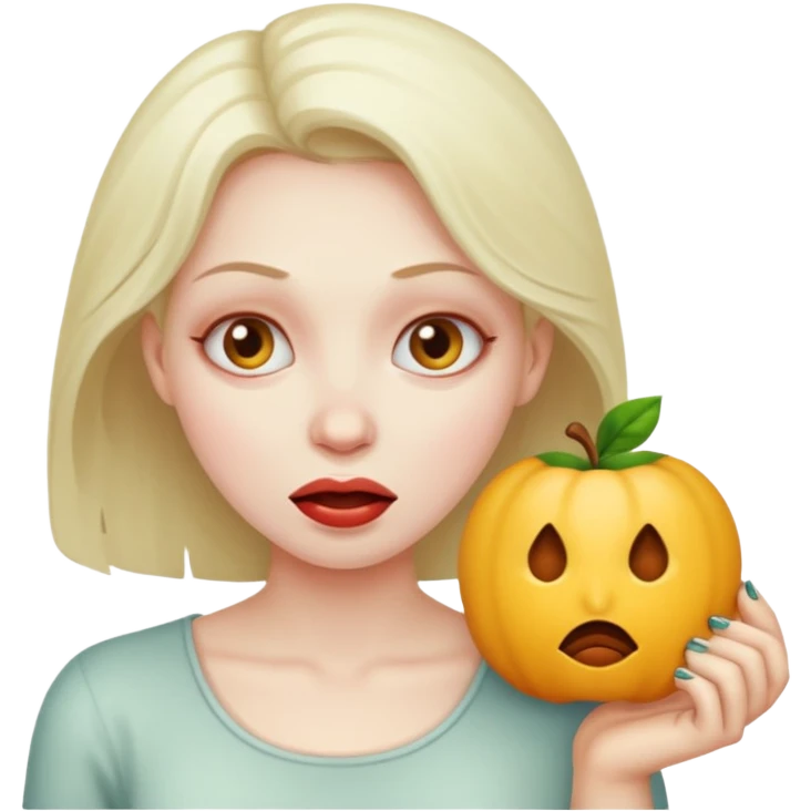 woman being greedy emoji