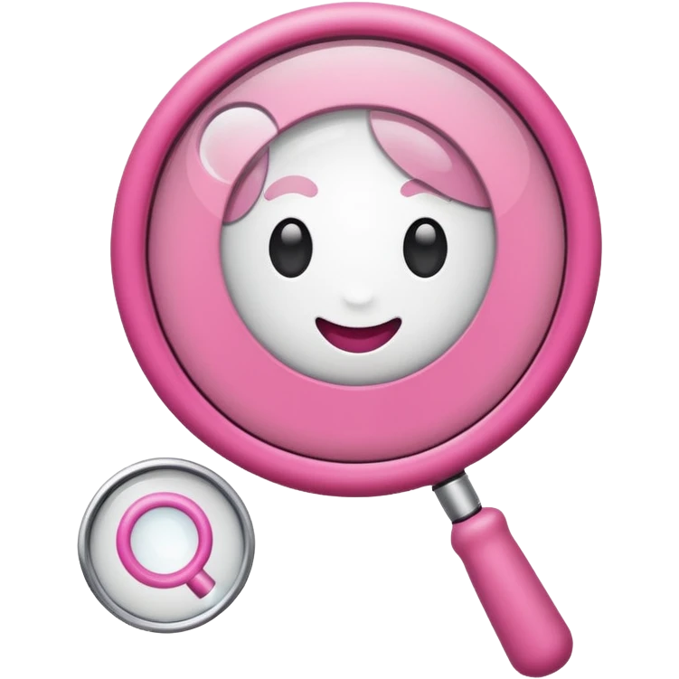 mix light pink dark pink and white girly internet wifi with a magnifying glass\ emoji