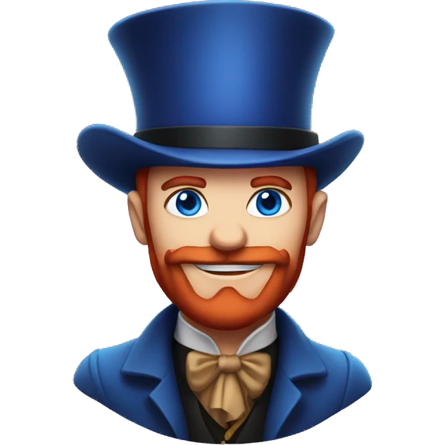 mago magician with blue eyes and red beard  emoji