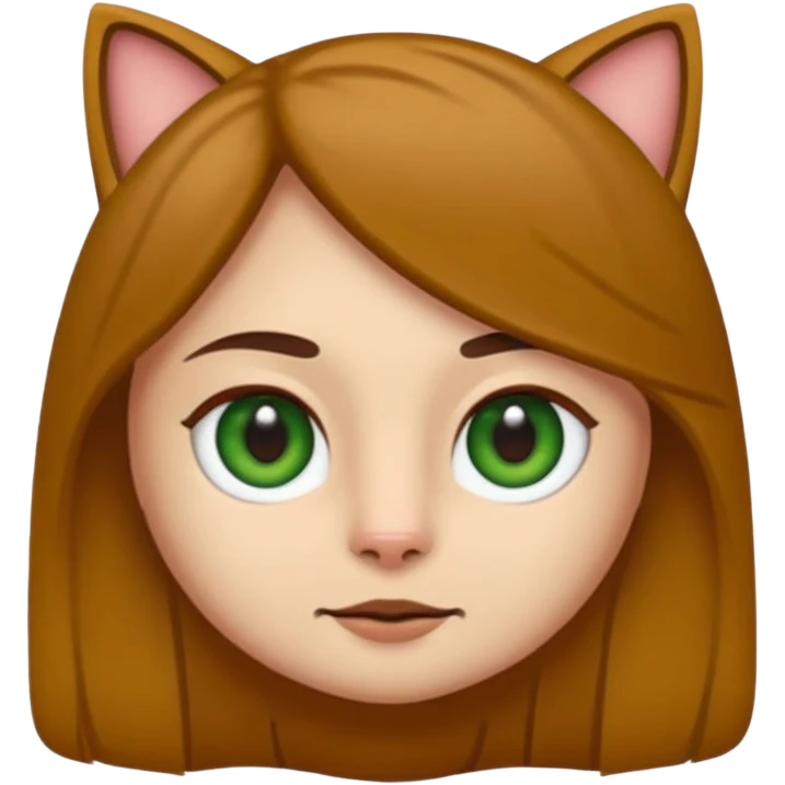 Crea un emoji donde salga un chico de pelo moreno con los ojos claros, una chica de pelo morena con los ojos marrones claros y UN gato europeo comun de pelaje marron oscuro y ojos verde claro, quiero que se esten abrazando el chico y la chica, y el gato este en el medio de los dos emoji
