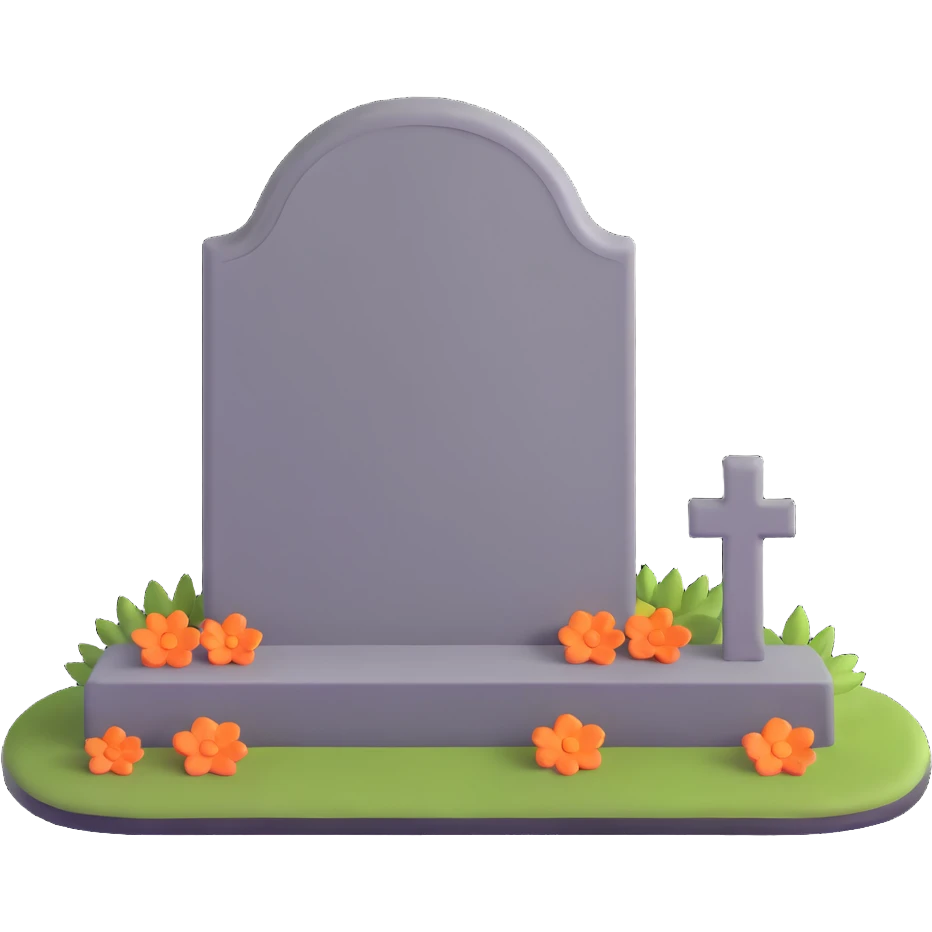 stone gravestone in cemetery emoji