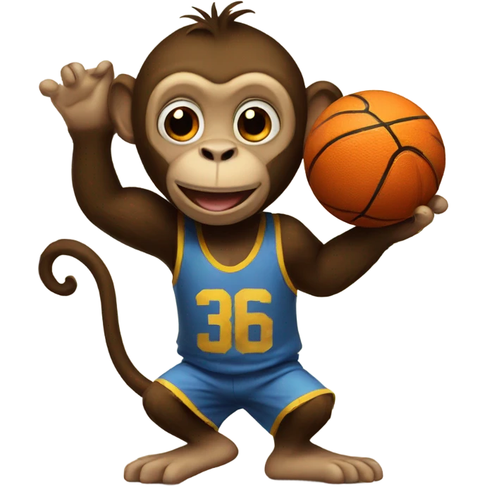 monkeys playing basketball emoji