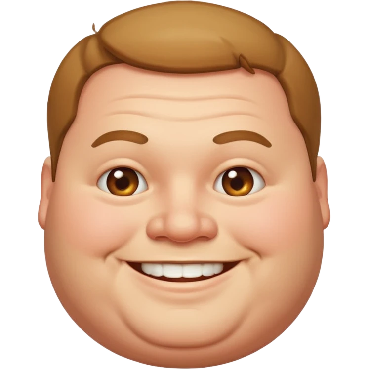 A fat man emoji