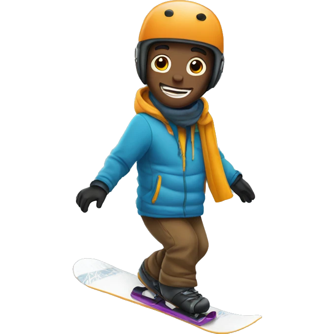 guy snowboarding  emoji