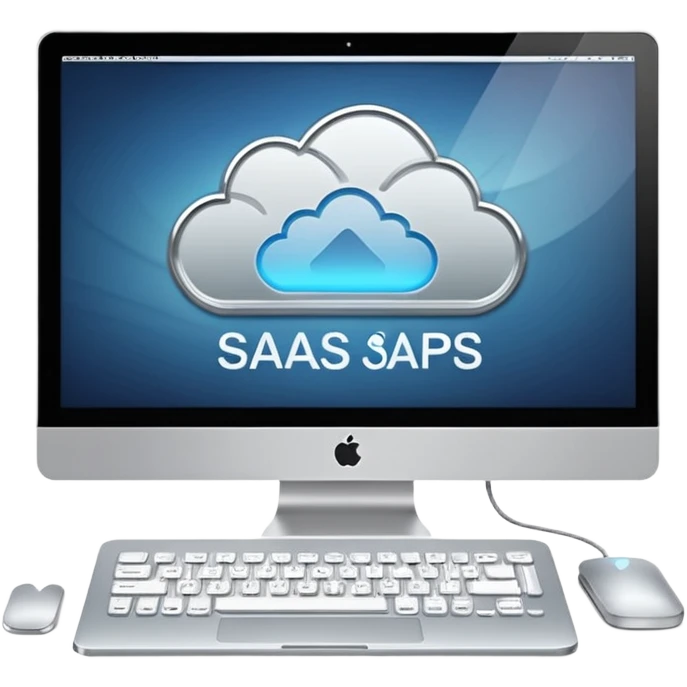 technical looking computer with text "SaaS" emoji