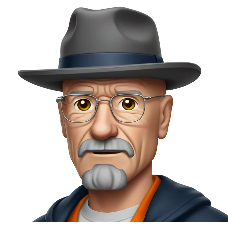 Walter white wearing a Chicago bears hat emoji