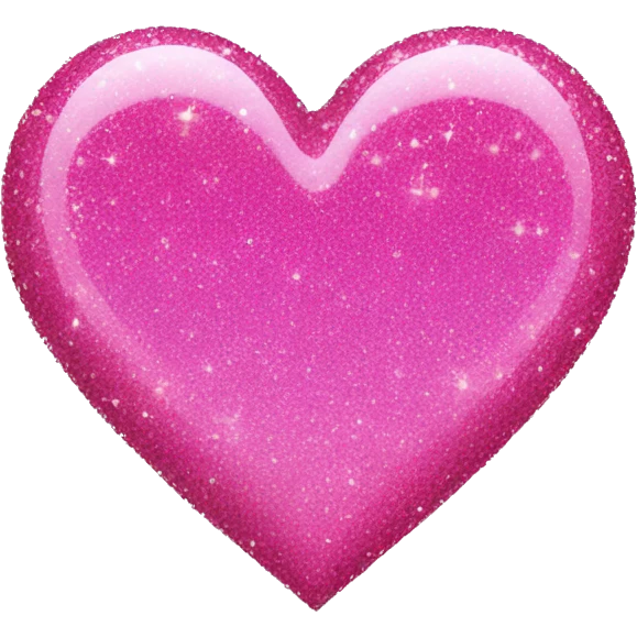 Pink glittery heart emoji