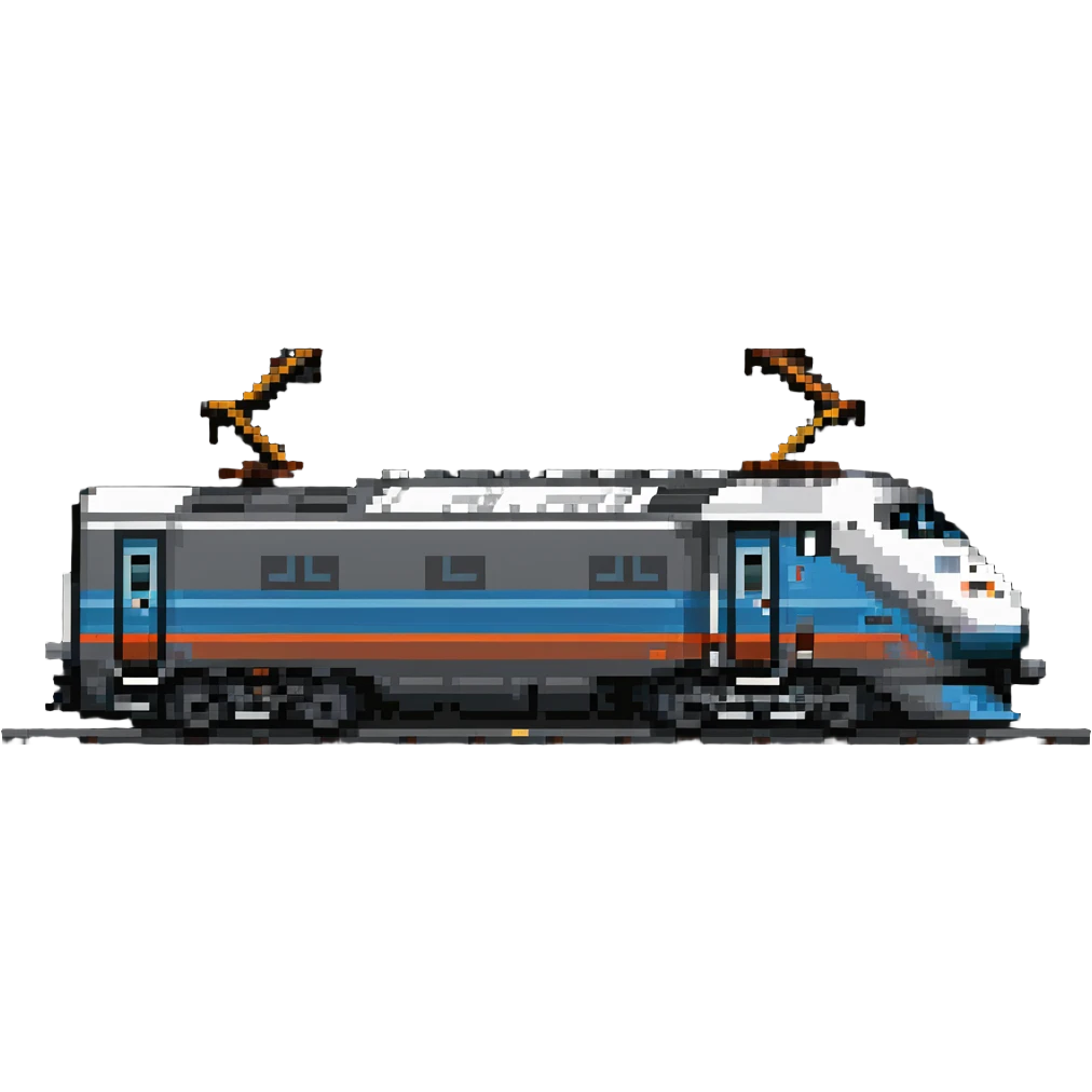 electric Amtrak locomotive, side view emoji
