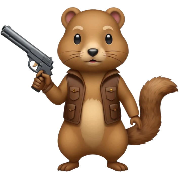 gopher with gun emoji