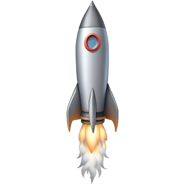 rocket coming out of the smoke emoji