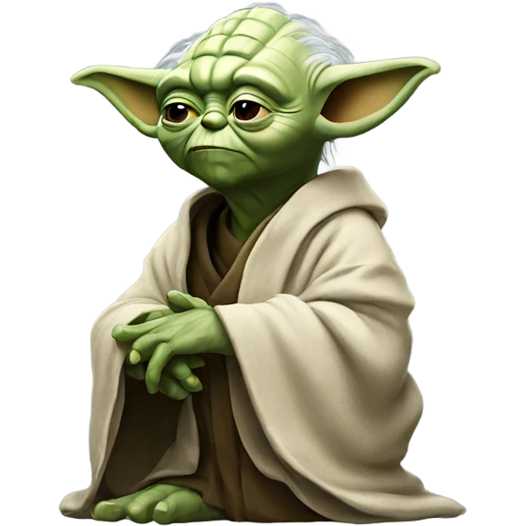 yoda thinking , wondering emoji