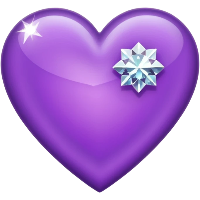 purple heart with diamond around emoji