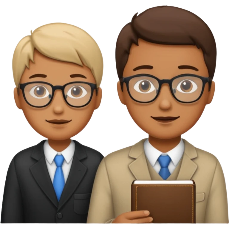 una persona dando asesoria a un estudiante emoji