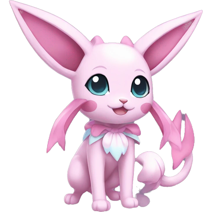 Kawaii Sylveon-Espeon-Pokémon full body emoji