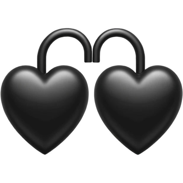 İki siyah kalp Birleşik emoji