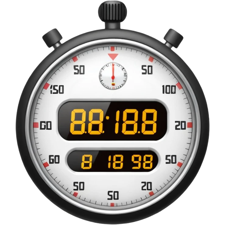 white Stopwatche emoji