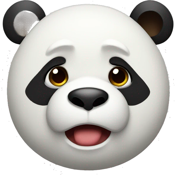 Panda with an annoyed face  emoji