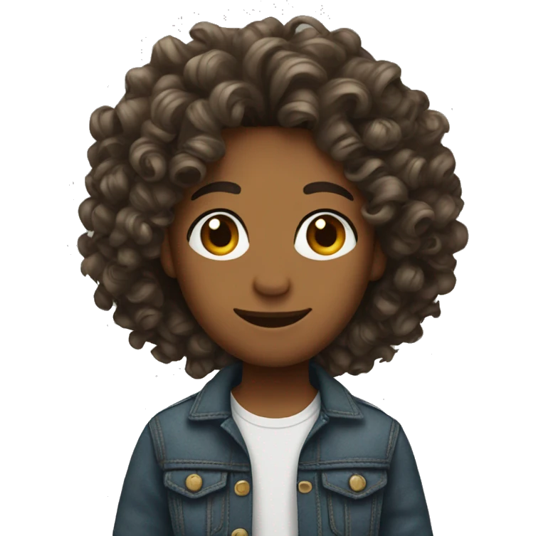 Thread with curly hair emoji