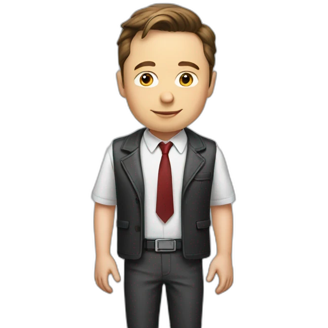 Elon musk as school boy emoji