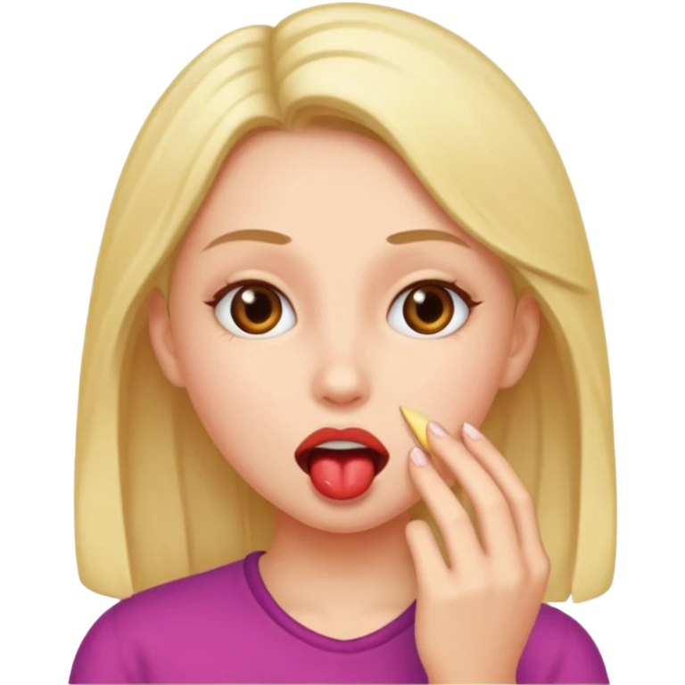 Girl giving oral sex emoji