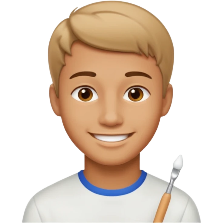 long cheek swab, for healthy young man, emoji