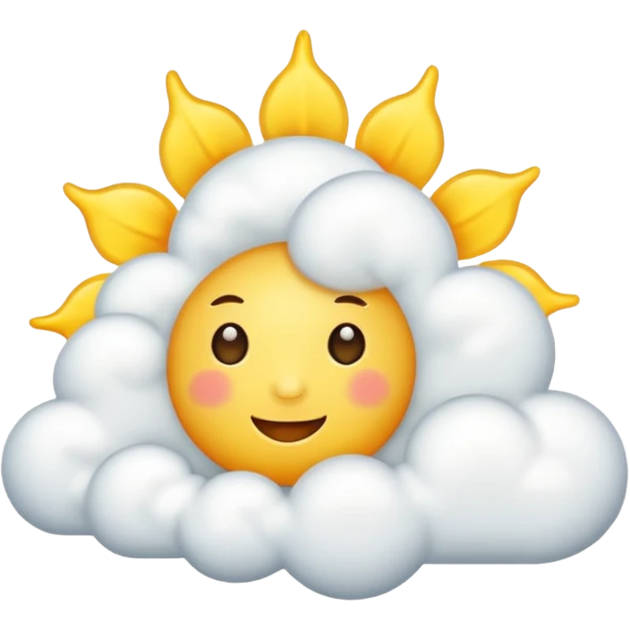 happy Sunny Cloud, with sun emoji