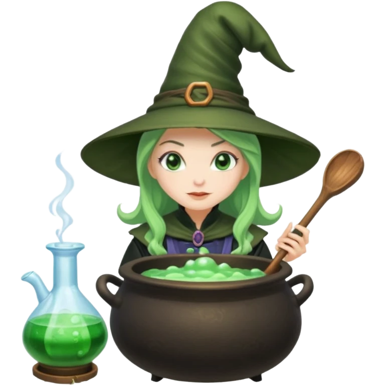 green witch cooking potion emoji