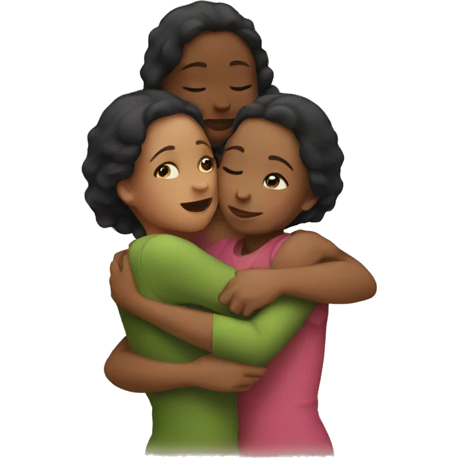 Sisters hugging emoji