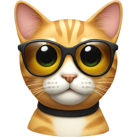 Cat with sunglasses emoji