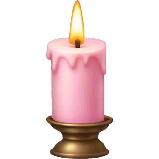 light pink candle emoji