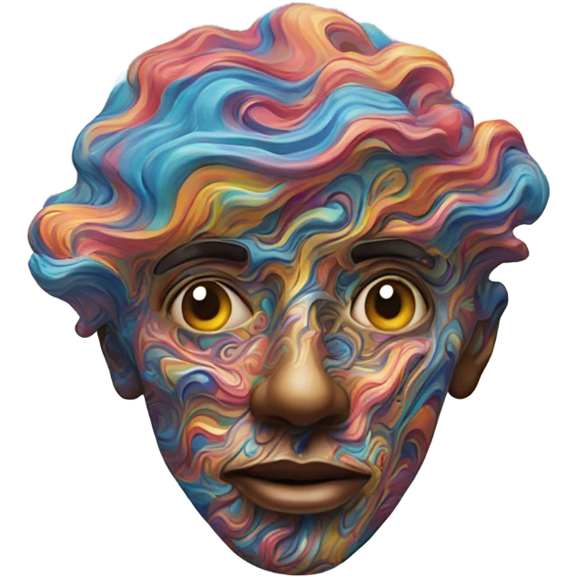 Trippy psychedelic face  emoji