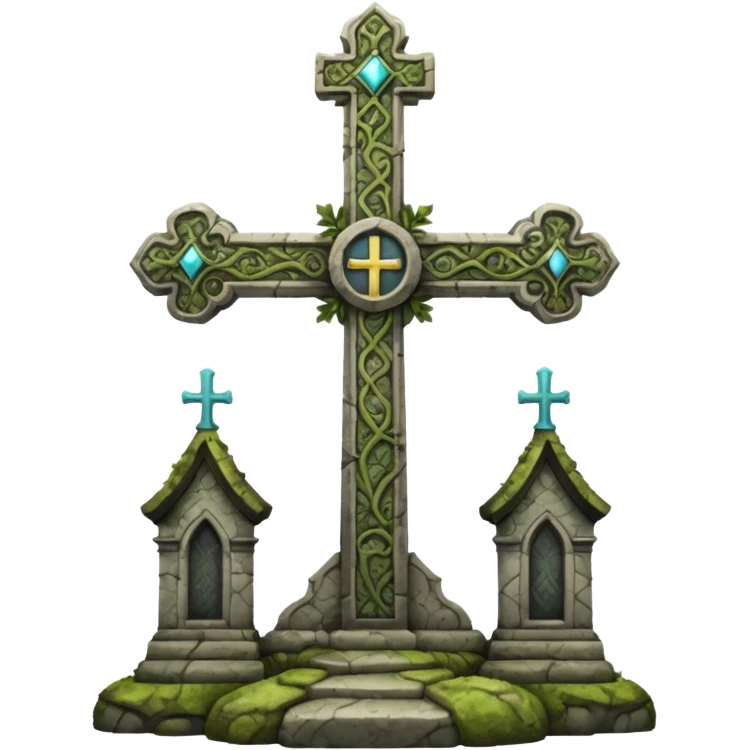 Dark Fantasy church cross emoji