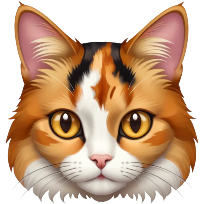 Calico cat with hazel eyes emoji