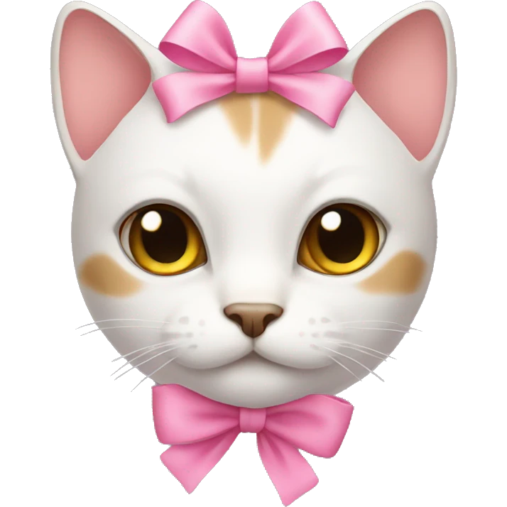 cat with pink bow emoji