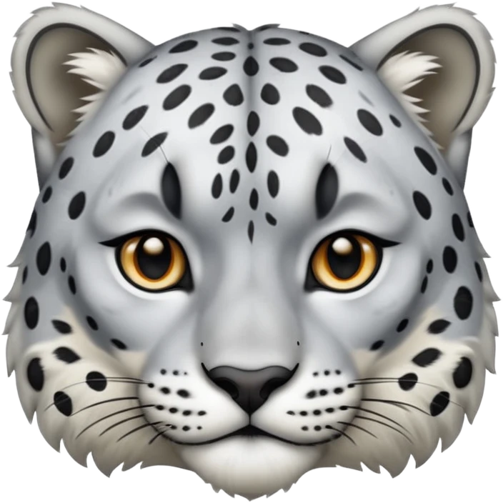 snow leopard face emoji