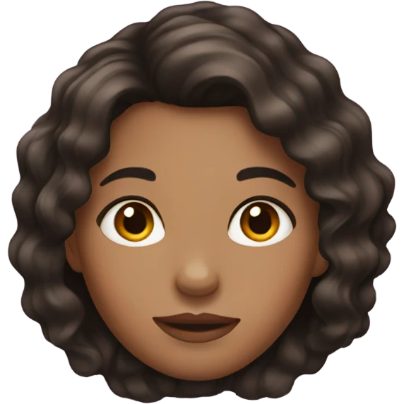 a girl with dark brown wave hair emoji