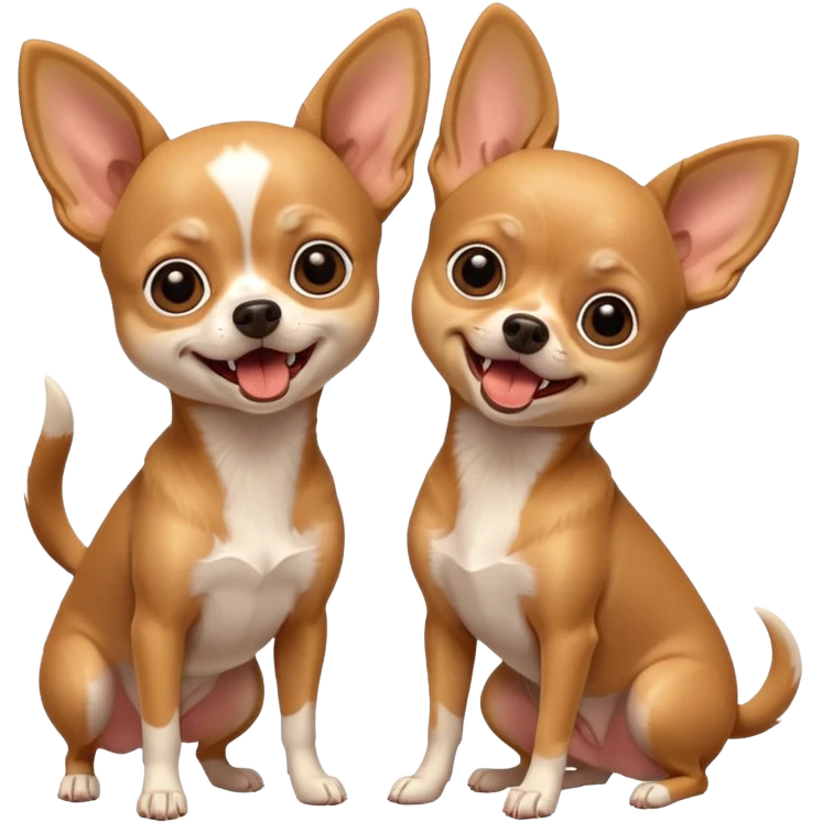two annoying chihuahuas barking emoji