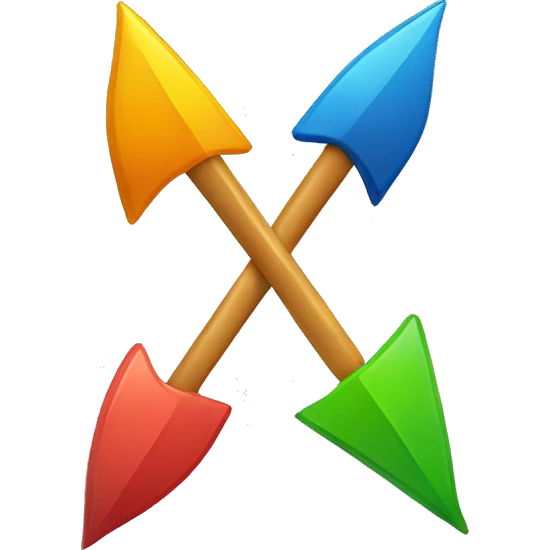 An emoji with two arrows, one moving forward actively and the other stationary, symbolizing the contrast between active search and waiting emoji