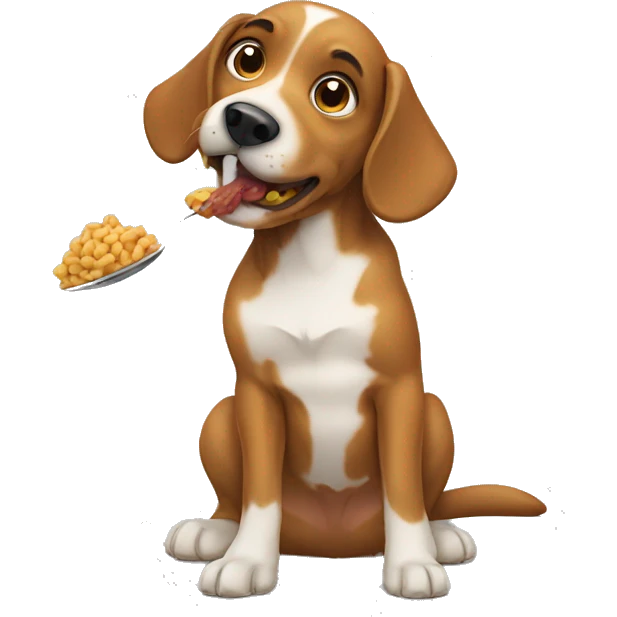 Dog eating food  emoji
