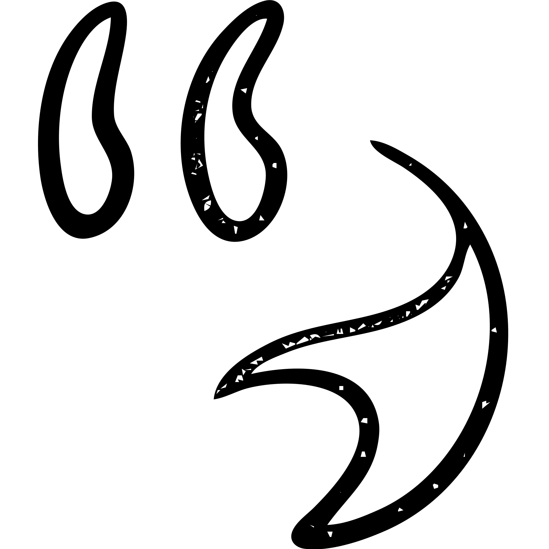 quotes icon with a background shape emoji