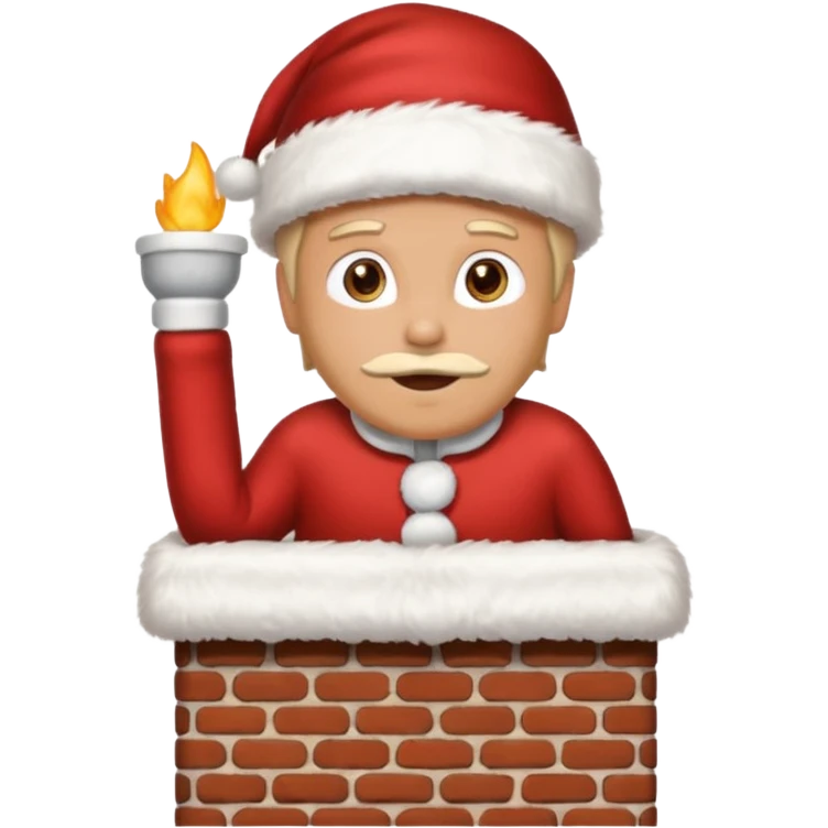 Cristmas male sit down on a chimney emoji
