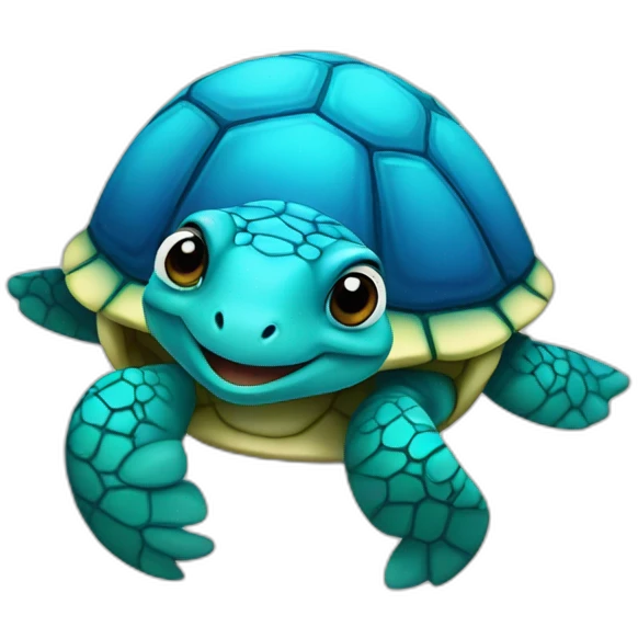 cute-blue-turtle emoji