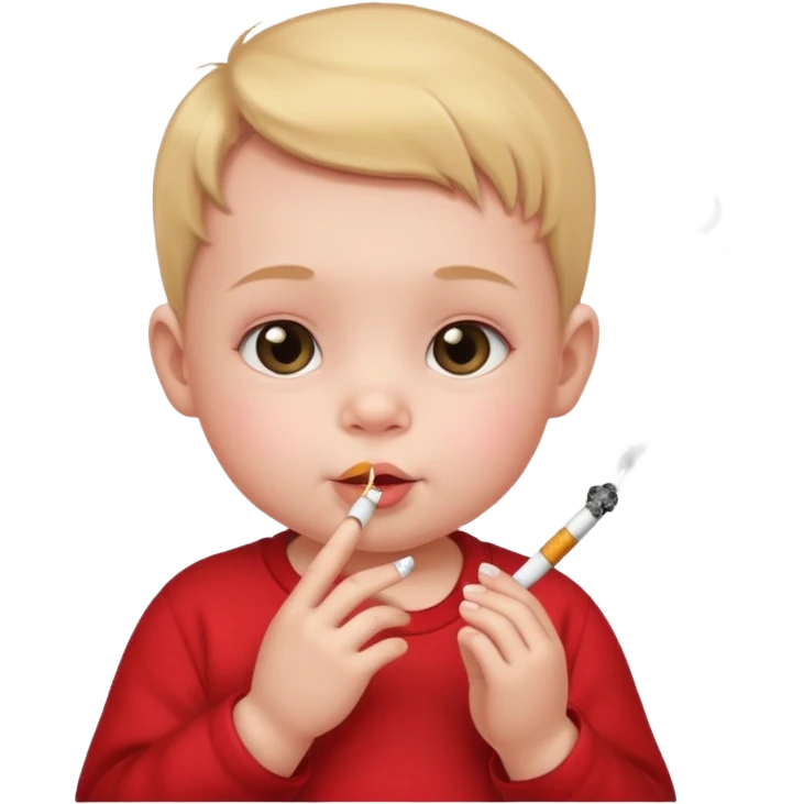 Baby smoking a cigarette emoji