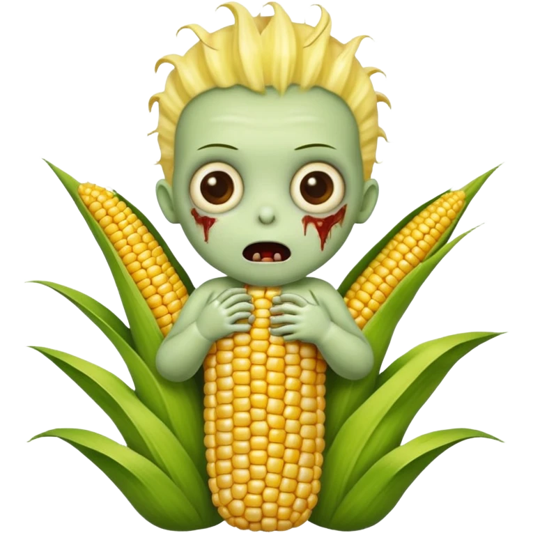 Baby zombie on corn emoji