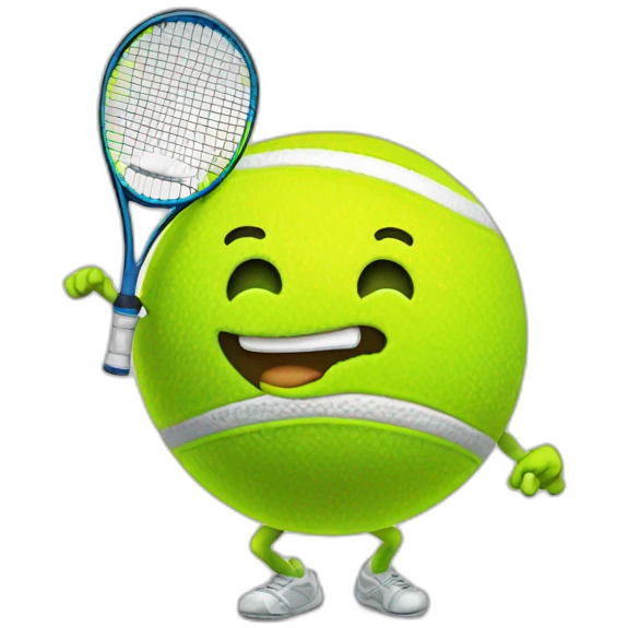 Tennis ball dabbing emoji